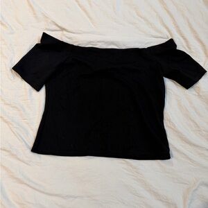 H&M Black Off-Shoulder Crop Top